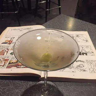 Drank a fantastic martini and read Calvin &amp; Hobbes. A++++++