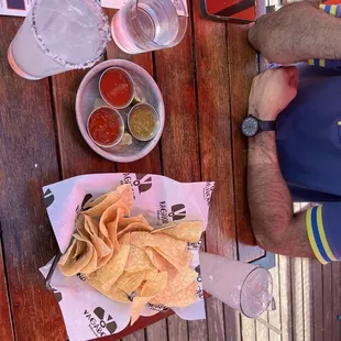 Chips and salsa-forgot to snap pics of our meals!