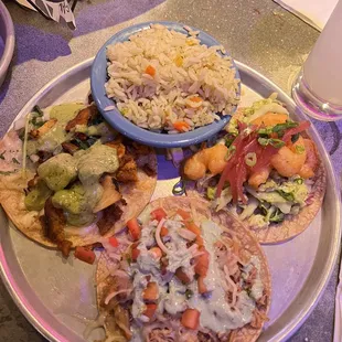 Gringo Pollo, Al Pastor, Chrunchy shrimp