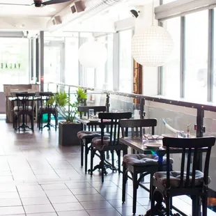 Beautiful natural light seating upstairs.