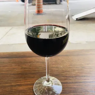 Healthy pour of Pino Noir