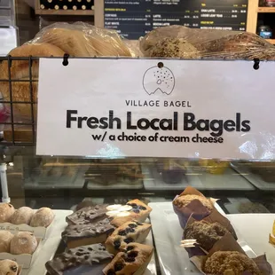 bagels, food
