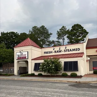 the front of the restaurant