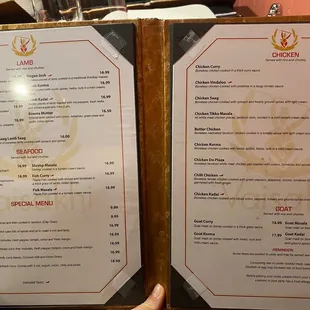 the menu