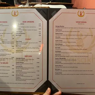 the menu