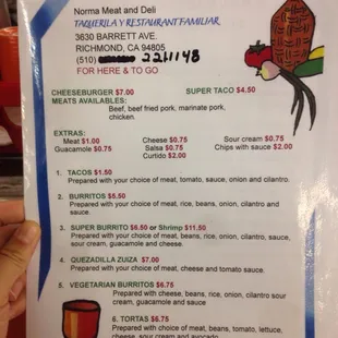 Here's their menu so you can call in orders