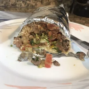 Carne Asada Super Burrito. This thing is absolutely huge.