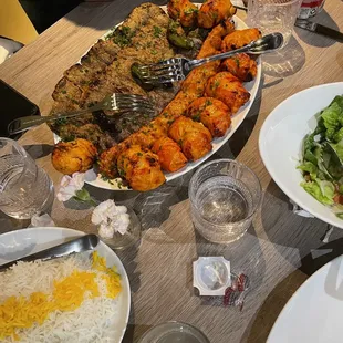 Their family plate of all great cooked, high quality meet with tomato , rice and hot pepper; salad, much more !