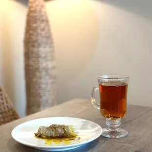 Hot tea &amp; Baklava