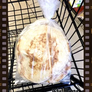 Fresh pita bread.