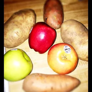 a variety of fruits and vegetables