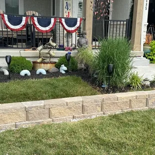 the front yard of a home