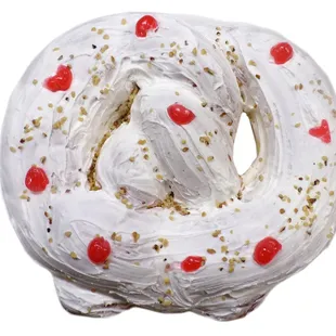 Our New Years good luck pretzels are available in small medium and large. They can be ordered by calling us or online.