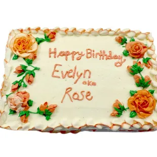 A sheet birthday cake.