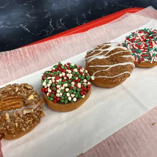 Seasonal Holiday Flavors! Pecan Maple, Holiday Vanilla Chip, Gingerbread Swirl, Festive Sprinkles