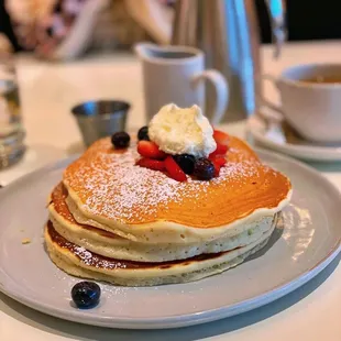 a stack of pancakes on a plate