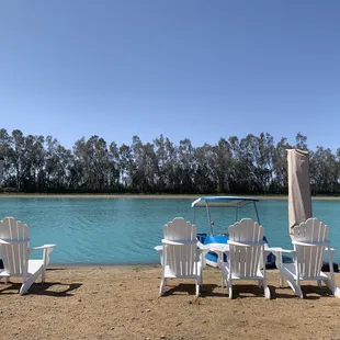 chairs and umbrellas on the beach