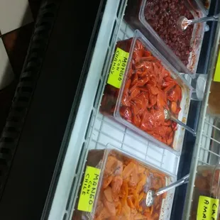 a variety of food items