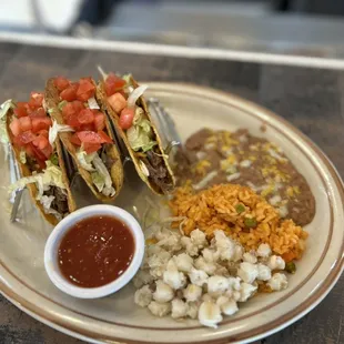 Shredded beef crispy tacos