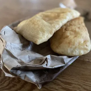 Sopapillas to go. The best in Santa Fe :)...