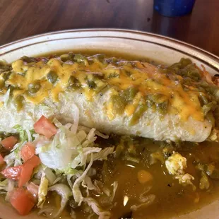 Burrito Special - Smothered in Green Chile!