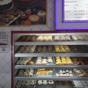 a display of pastries and pastries