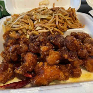 Orange Chicken with Lo Mein