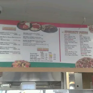 Menu board