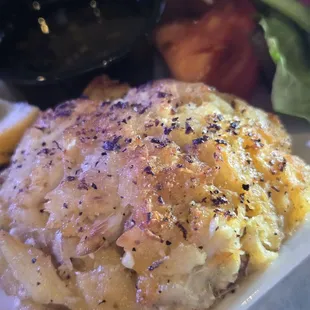 A very HEFTY and filling Crab Cake!!