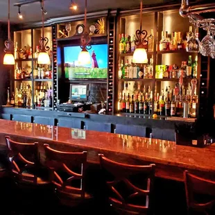 Valentino's quaint bar.