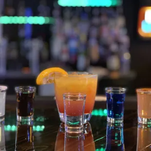 Amazing variety of shots and cocktails