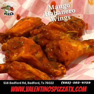 Mango Habanero Wings, Sweet &amp; Spicy