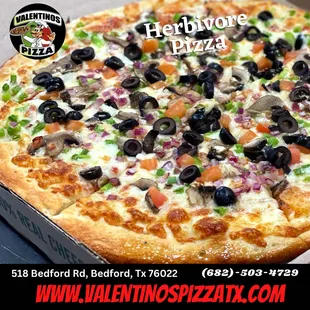 Herbivore pizza, the perfect Veggie delight.