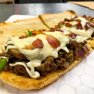 Philly Cheesesteak add Bacon