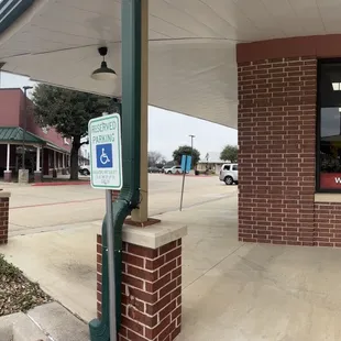 The view the the side parking lot