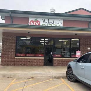 Entrance from side parking lot