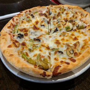 The vegetarian personal pizza