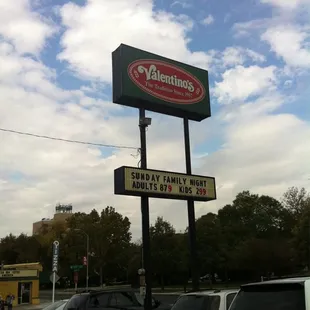 a sign in a parking lot