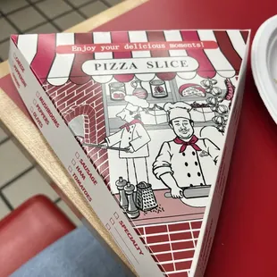 Single pizza slice box