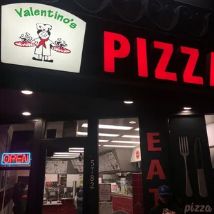 the front of the restaurant