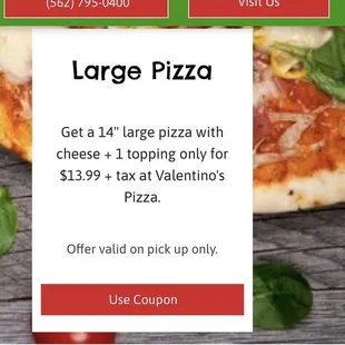 Valentino Pizza False Advertising