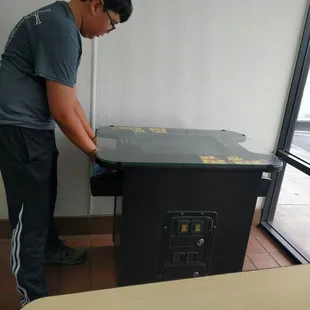 Ms Pac-Man. It has Galaga, Donkey Kong too