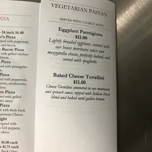 Veggie options