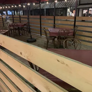 Outside dining area