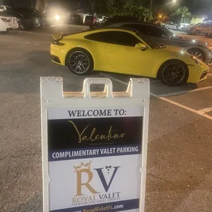 Valet Service at Valentino Restaurant