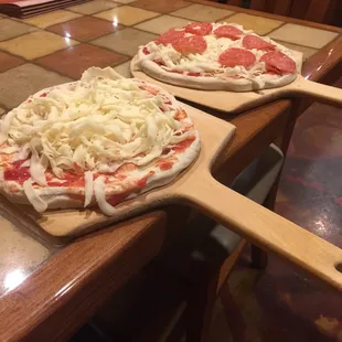 Kids can make their own pizza!