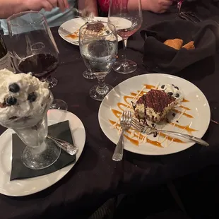 Desserts are amazing! And the eggplant parmesana too.