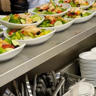 Our salads are very popular at lunch time