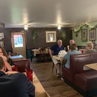 people sitting at tables
