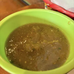 Salsa served with chips